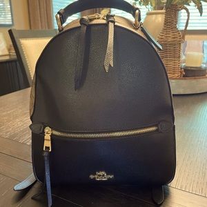 Coach Black and Brown Leather Backpack